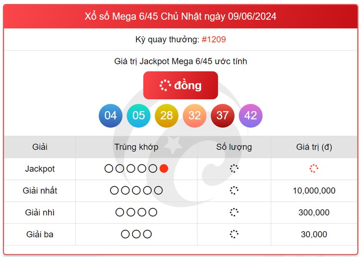Vietlott 10/6 - Kết quả xổ số Vietlott hôm nay 10/6/2024 - Xổ số Mega 6/45 và Power 6/55 ngày 10/6- Ảnh 5.