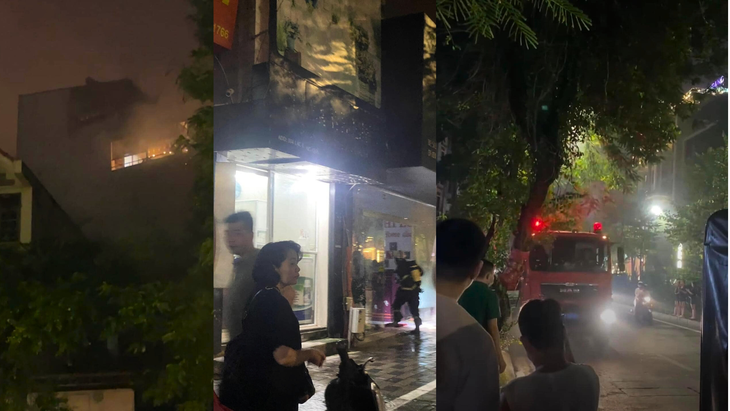 Cháy nhà cao tầng tại Tây Hồ, người dân xem dập lửa bị tai nạn giao thông- Ảnh 2. Cháy nhà cao tầng tại Tây Hồ, người dân xem dập lửa bị tai nạn giao thông- Ảnh 2.