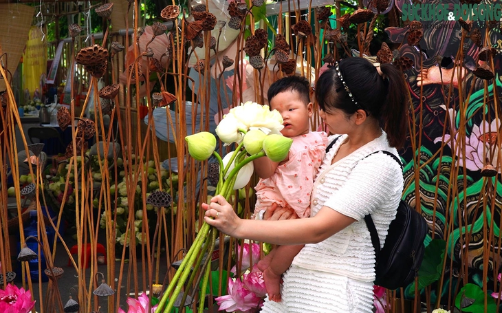 Người dân thích thú trải nghiệm Lễ hội Sen lần đầu có mặt tại Hà Nội- Ảnh 5. Người dân thích thú trải nghiệm Lễ hội Sen lần đầu có mặt tại Hà Nội- Ảnh 5.