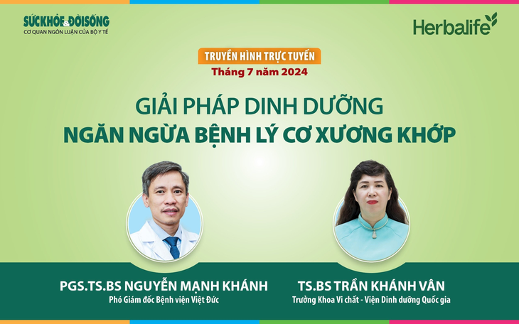 Truyền hình trực tuyến: Giải pháp dinh dưỡng ngăn ngừa bệnh lý cơ xương khớp- Ảnh 1. Truyền hình trực tuyến: Giải pháp dinh dưỡng ngăn ngừa bệnh lý cơ xương khớp- Ảnh 1.