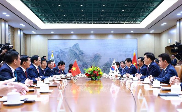 Thủ tướng Phạm Minh Chính hội kiến Chủ tịch Quốc hội Hàn Quốc Woo Won-shik- Ảnh 5. Thủ tướng Phạm Minh Chính hội kiến Chủ tịch Quốc hội Hàn Quốc Woo Won-shik- Ảnh 5.
