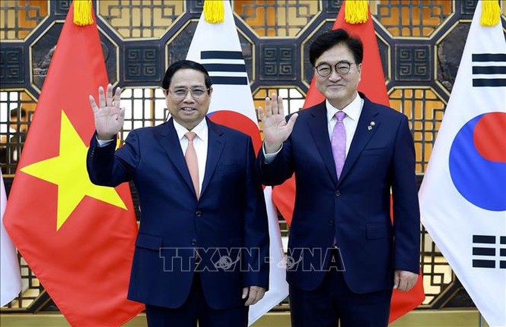 Thủ tướng Phạm Minh Chính hội kiến Chủ tịch Quốc hội Hàn Quốc Woo Won-shik- Ảnh 1. Thủ tướng Phạm Minh Chính hội kiến Chủ tịch Quốc hội Hàn Quốc Woo Won-shik- Ảnh 1.
