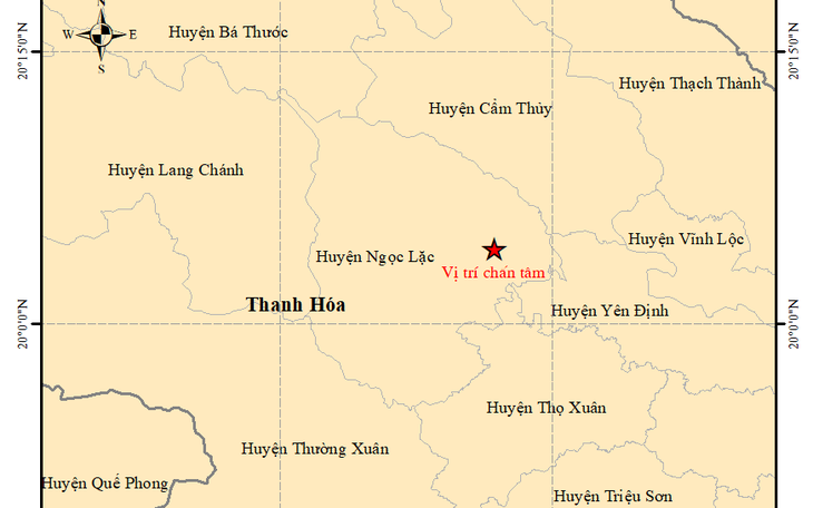 Động đất hơn 4 độ richter ở Thanh Hóa, người dân cảm nhận rõ rung lắc