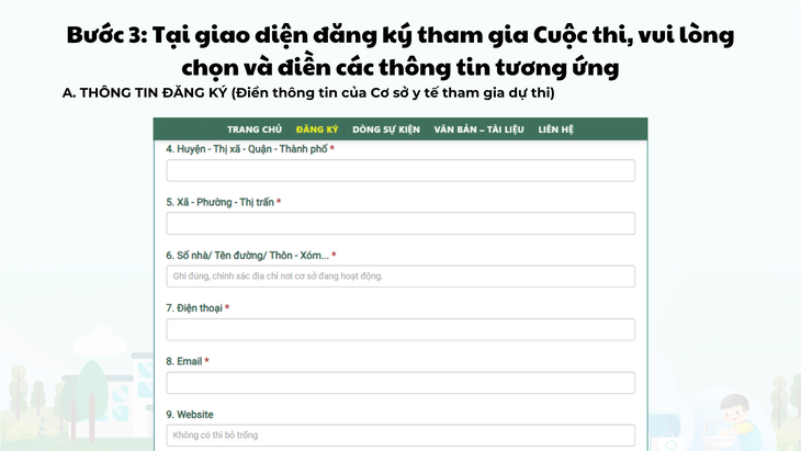 Hướng dẫn chi tiết cách đăng ký tham gia Cuộc thi 