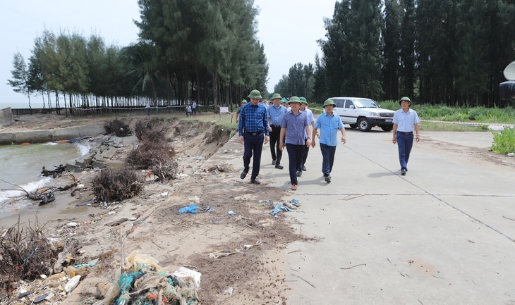 Video: Sóng biển xâm thực sâu làm sạt lở bờ kè ở Thanh Hoá- Ảnh 6. Video: Sóng biển xâm thực sâu làm sạt lở bờ kè ở Thanh Hoá- Ảnh 6.