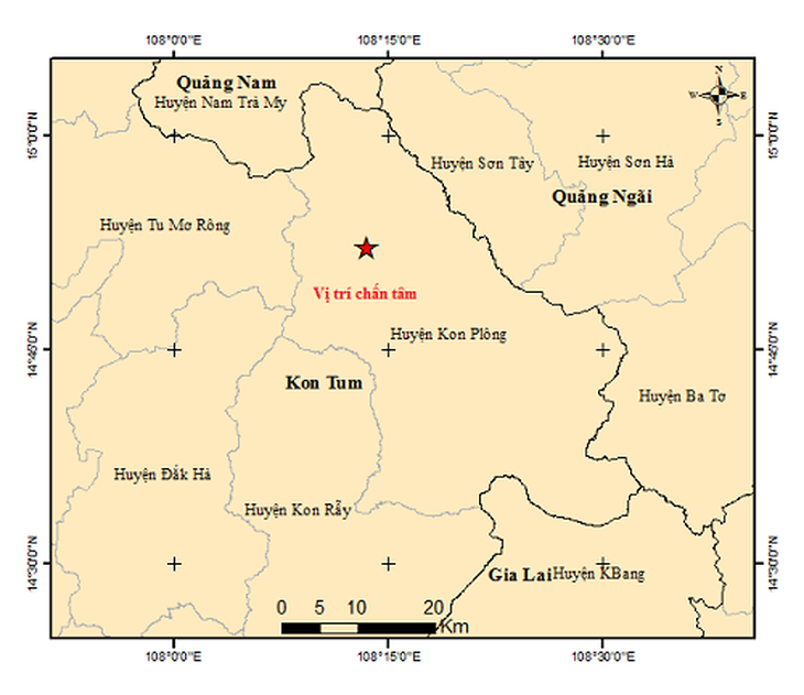 Động đất mạnh 3.3 độ gây rung lắc ở Kon Tum- Ảnh 2.