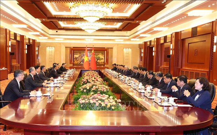 Tổng Bí thư, Chủ tịch nước Tô Lâm hội kiến Ủy viên trưởng Nhân đại toàn quốc Trung Quốc- Ảnh 3. Tổng Bí thư, Chủ tịch nước Tô Lâm hội kiến Ủy viên trưởng Nhân đại toàn quốc Trung Quốc- Ảnh 3.
