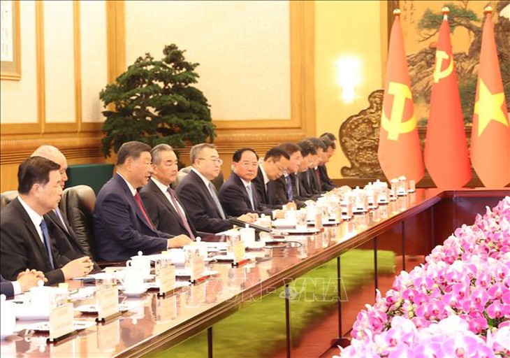 Hội đàm cấp cao giữa Tổng Bí thư, Chủ tịch nước Việt Nam và Trung Quốc- Ảnh 3. Hội đàm cấp cao giữa Tổng Bí thư, Chủ tịch nước Việt Nam và Trung Quốc- Ảnh 3.