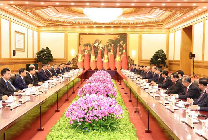 Hội đàm cấp cao giữa Tổng Bí thư, Chủ tịch nước Việt Nam và Trung Quốc- Ảnh 5. Hội đàm cấp cao giữa Tổng Bí thư, Chủ tịch nước Việt Nam và Trung Quốc- Ảnh 5.
