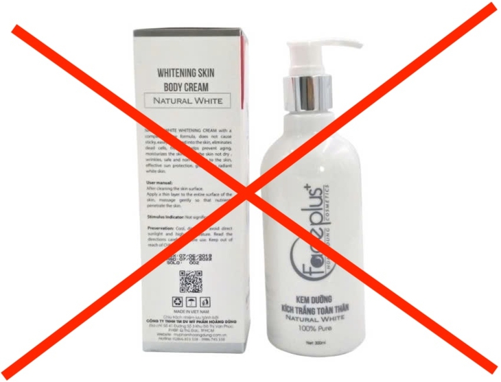 Thu hồi toàn bộ sản phẩm Whitening Skin Body Cream nhãn FACEPLUS+ và kem trị nám nhãn PTBERT- Ảnh 1. Thu hồi toàn bộ sản phẩm Whitening Skin Body Cream nhãn FACEPLUS+ và kem trị nám nhãn PTBERT- Ảnh 1.