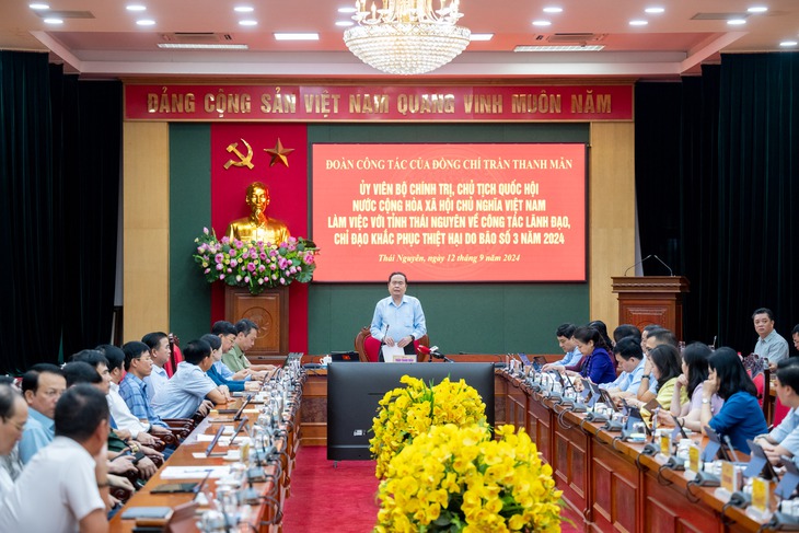 Chủ tịch Quốc hội chia sẻ, động viên nhân dân tỉnh Thái Nguyên chịu thiệt hại do bão số 3- Ảnh 1. Chủ tịch Quốc hội chia sẻ, động viên nhân dân tỉnh Thái Nguyên chịu thiệt hại do bão số 3- Ảnh 1.