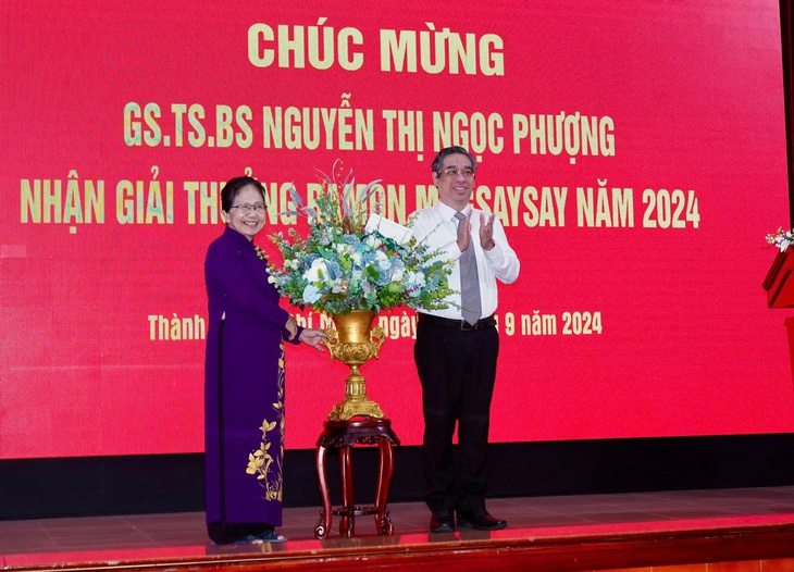 Lãnh đạo TPHCM chúc mừng GS.TS.BS Nguyễn Thị Ngọc Phượng nhận giải 'Nobel châu Á'- Ảnh 1. Lãnh đạo TPHCM chúc mừng GS.TS.BS Nguyễn Thị Ngọc Phượng nhận giải 'Nobel châu Á'- Ảnh 1.