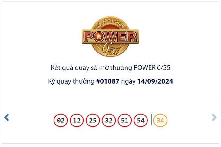 Vietlott 21/9 - Kết quả xổ số Vietlott hôm nay 21/9/2024 - Xổ số Power 6/55 ngày 21/9- Ảnh 4. Vietlott 21/9 - Kết quả xổ số Vietlott hôm nay 21/9/2024 - Xổ số Power 6/55 ngày 21/9- Ảnh 4.