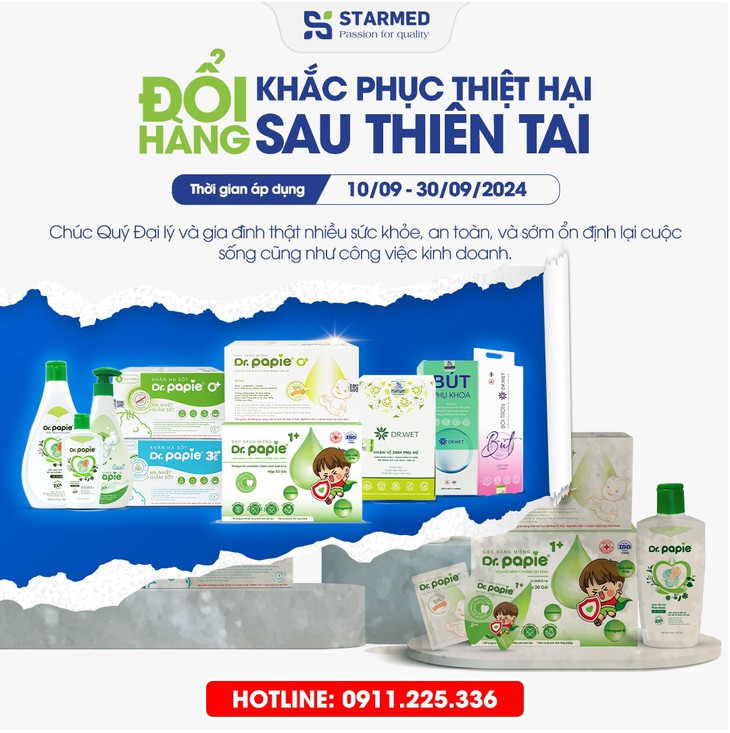 Nhãn hàng Dr.Papie chung tay sẻ chia cùng đồng bào bão lũ- Ảnh 2. Nhãn hàng Dr.Papie chung tay sẻ chia cùng đồng bào bão lũ- Ảnh 2.