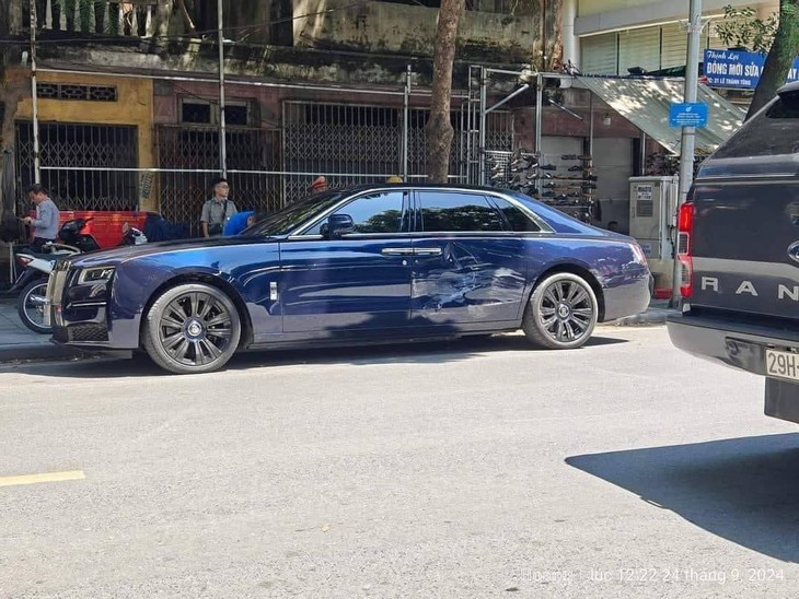 Tình huống pháp lý vụ xe sang Rolls-Royce Ghost bị đâm móp cửa ở Hà Nội- Ảnh 1. Tình huống pháp lý vụ xe sang Rolls-Royce Ghost bị đâm móp cửa ở Hà Nội- Ảnh 1.