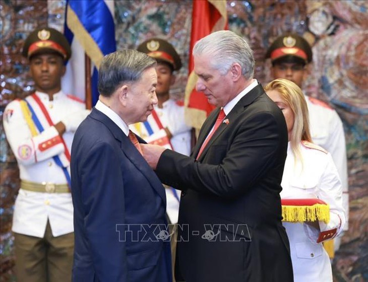 Tổng Bí thư, Chủ tịch nước Tô Lâm nhận Huân chương Jose Marti- Ảnh 1. Tổng Bí thư, Chủ tịch nước Tô Lâm nhận Huân chương Jose Marti- Ảnh 1.