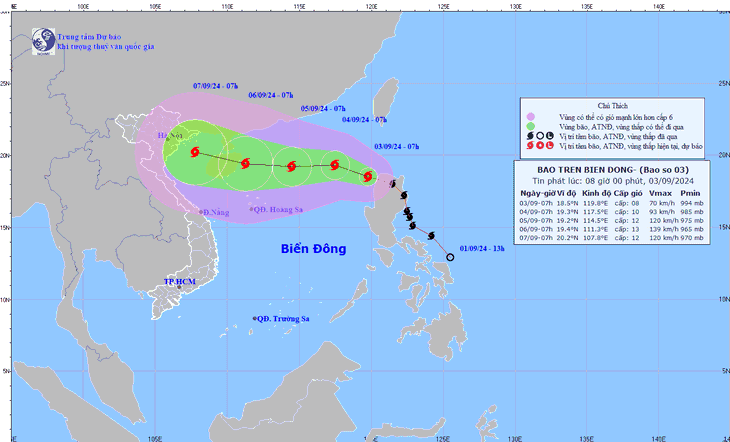 Bão YAGI vào Biển Đông mạnh cấp cuồng phong, khi nào tiến vào đất liền?- Ảnh 2.