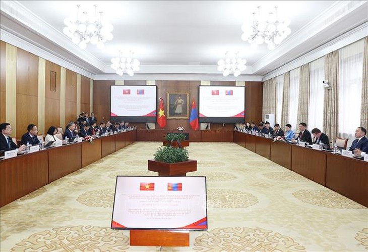 Tổng Bí thư, Chủ tịch nước Tô Lâm hội đàm với Tổng thống Mông Cổ- Ảnh 4. Tổng Bí thư, Chủ tịch nước Tô Lâm hội đàm với Tổng thống Mông Cổ- Ảnh 4.