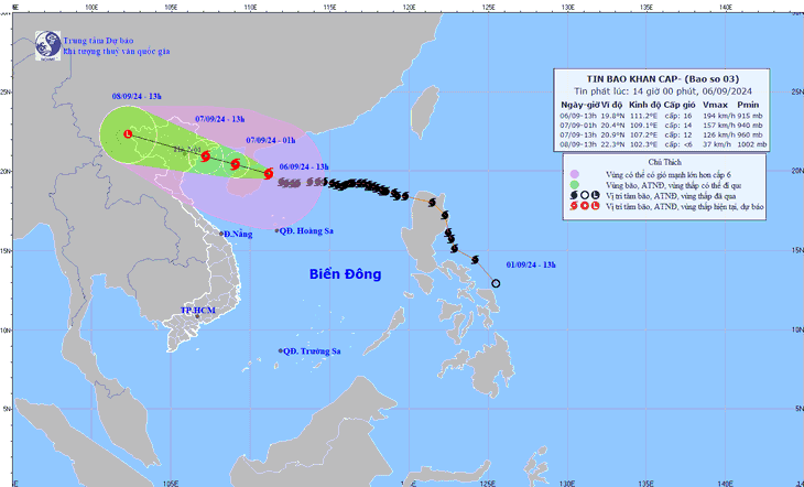 Bão số 3 cách Quảng Ninh 450km- Ảnh 1.