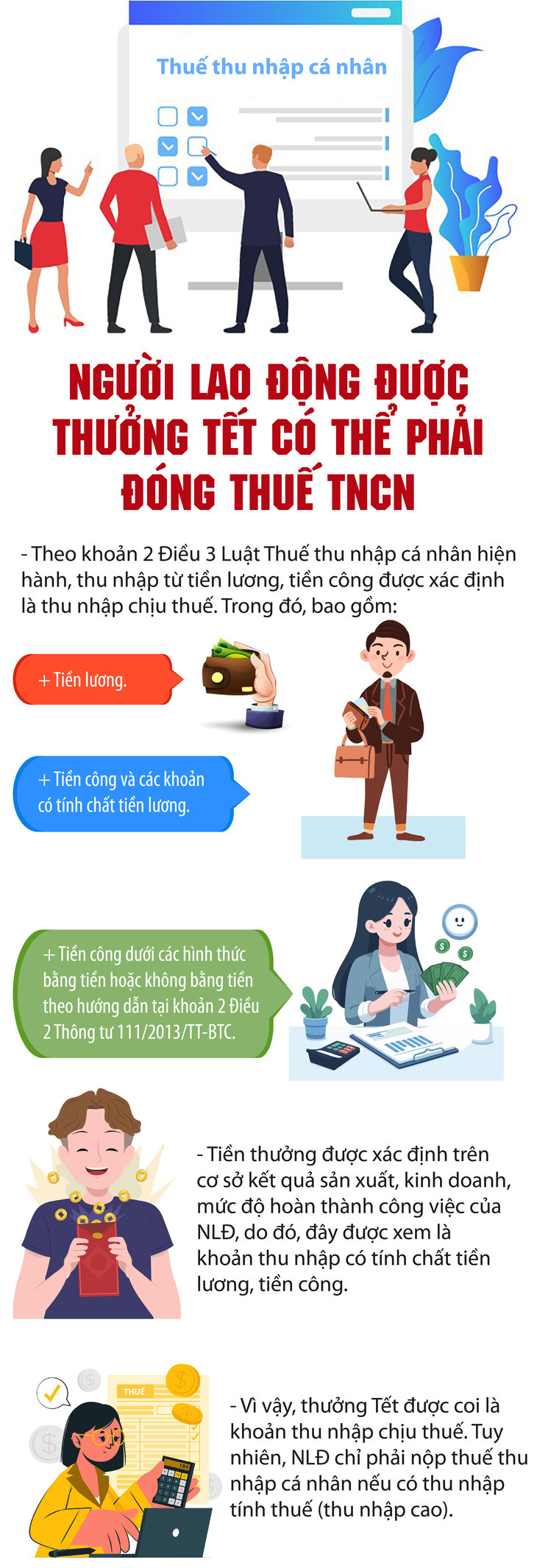 Trường hợp người lao động phải đóng thuế khi nhận thưởng Tết- Ảnh 1.