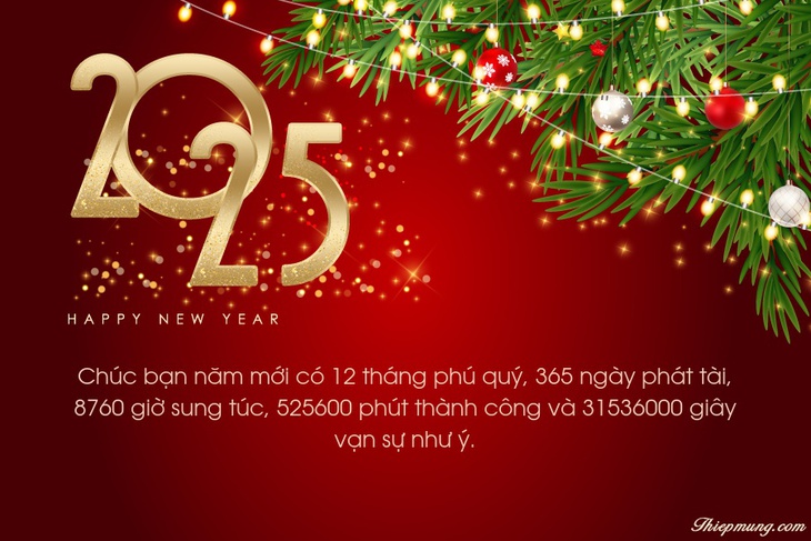 Những mẫu thiệp chúc mừng năm mới 2025 đẹp nhất- Ảnh 1.
