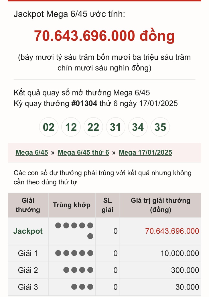 Vietlott 10/2 - Kết quả xổ số Vietlott hôm nay 10/2/2025 - Xổ số Mega 6/45 và Power 6/55 ngày 10/2- Ảnh 26. Vietlott 10/2 - Kết quả xổ số Vietlott hôm nay 10/2/2025 - Xổ số Mega 6/45 và Power 6/55 ngày 10/2- Ảnh 26.