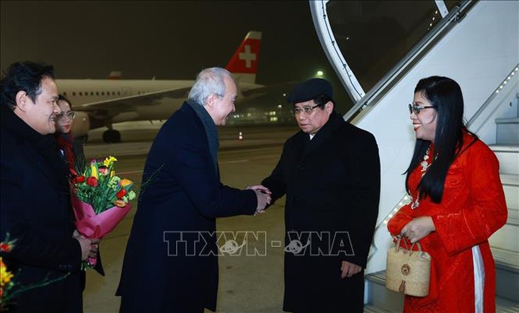 Thủ tướng Phạm Minh Chính tới Thụy Sĩ tham dự Hội nghị WEF Davos lần thứ 55- Ảnh 1. Thủ tướng Phạm Minh Chính tới Thụy Sĩ tham dự Hội nghị WEF Davos lần thứ 55- Ảnh 1.