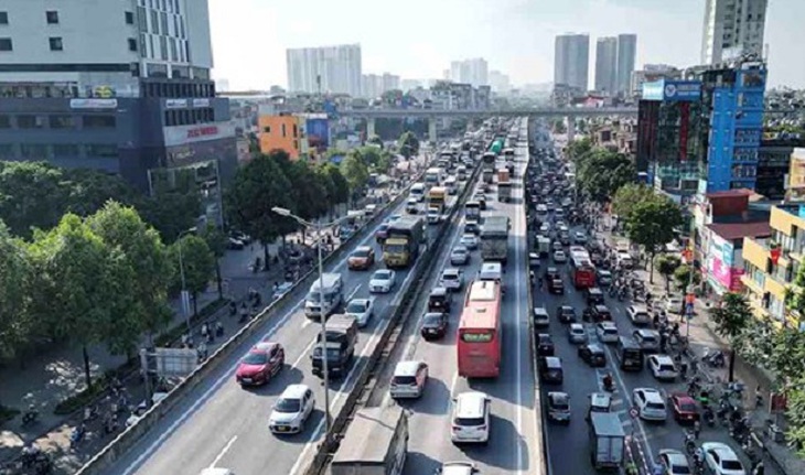 Cho phép các phương tiện đi vào làn khẩn cấp trên Vành đai 3- Ảnh 1. Cho phép các phương tiện đi vào làn khẩn cấp trên Vành đai 3- Ảnh 1.