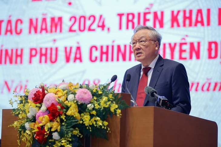 Tổng Bí thư Tô Lâm dự Hội nghị tổng kết công tác năm 2024, triển khai nhiệm vụ 2025 của Chính phủ- Ảnh 4.
