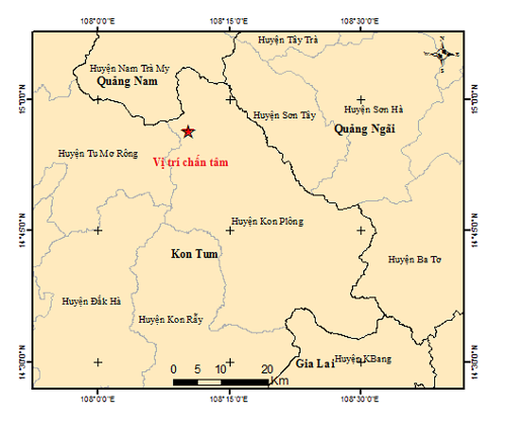 Hàng loạt trận động đất ở Kon Tum gây rung lắc diện rộng- Ảnh 2. Hàng loạt trận động đất ở Kon Tum gây rung lắc diện rộng- Ảnh 2.