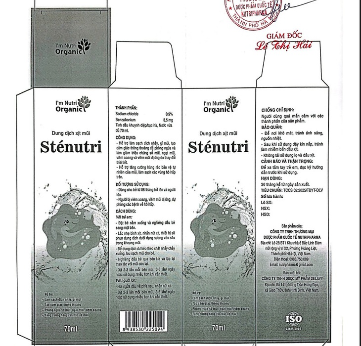 Thu hồi số công bố dung dịch xịt mũi Sténutri- Ảnh 1.
