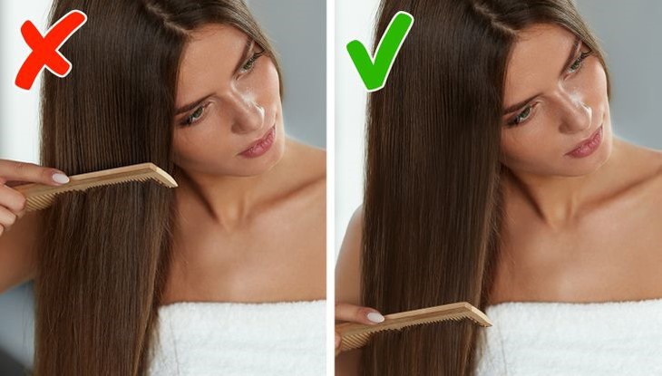 Tóc khô xơ, gãy rụng do thói quen chải đầu sai cách- Ảnh 1.