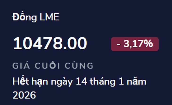 Giá kim loại đồng tại sàn giao dịch LME tăng cao- Ảnh 1.
