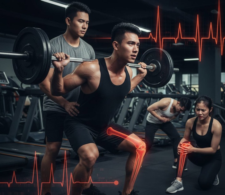 Tập Gym quá mức hay sai cách nguy hại như thế nào?- Ảnh 2. Tập Gym quá mức hay sai cách nguy hại như thế nào?- Ảnh 2.
