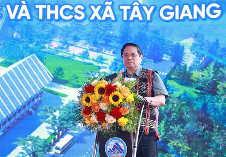 Thủ tướng Phạm Minh Chính dự Lễ khởi công trường học tại xã biên giới của Đà Nẵng- Ảnh 6.