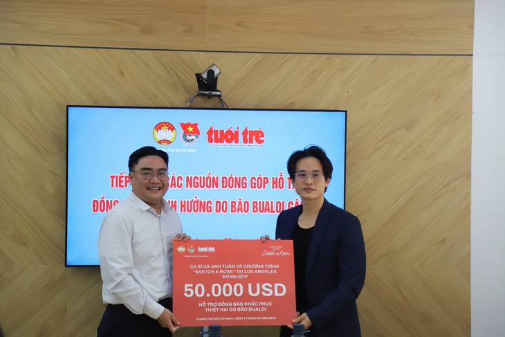 Ca sĩ Hà Anh Tuấn ủng hộ đồng bào miền Trung ảnh hưởng bão Bualoi hơn 1,3 tỷ đồng- Ảnh 1. Ca sĩ Hà Anh Tuấn ủng hộ đồng bào miền Trung ảnh hưởng bão Bualoi hơn 1,3 tỷ đồng- Ảnh 1.