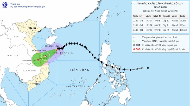 Bão số 12 di chuyển chậm lại do tương tác với không khí lạnh- Ảnh 2.