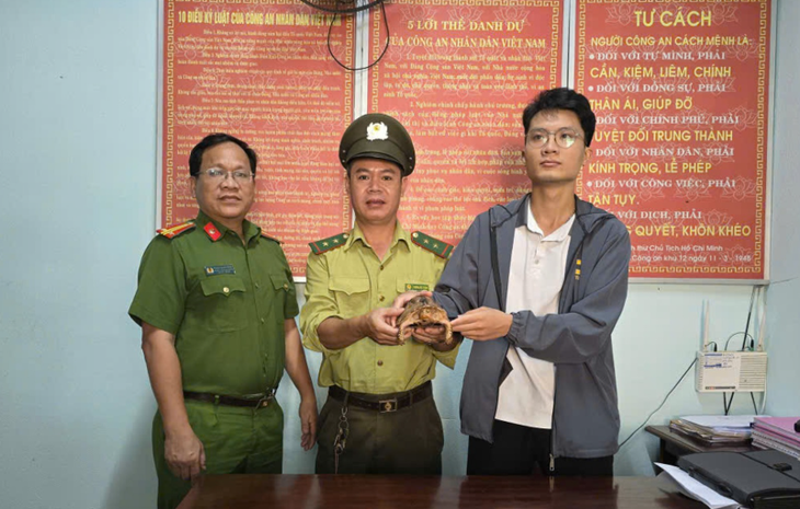 Nam thanh niên bất ngờ gặp động vật quý hiếm nhóm IB gần phòng trọ- Ảnh 1.