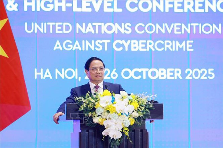 Thủ tướng Phạm Minh Chính và Tổng Thư ký Liên hợp quốc dự Họp báo Lễ mở ký Công ước Hà Nội- Ảnh 7.