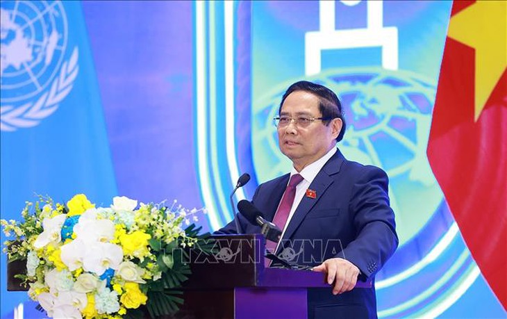 Thủ tướng Phạm Minh Chính và Tổng Thư ký Liên hợp quốc dự Họp báo Lễ mở ký Công ước Hà Nội- Ảnh 5.