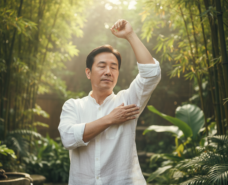 Chuyên gia hướng dẫn bài tập vỗ nách giúp thải độc cơ thể, khí huyết lưu thông- Ảnh 2. Chuyên gia hướng dẫn bài tập vỗ nách giúp thải độc cơ thể, khí huyết lưu thông- Ảnh 2.