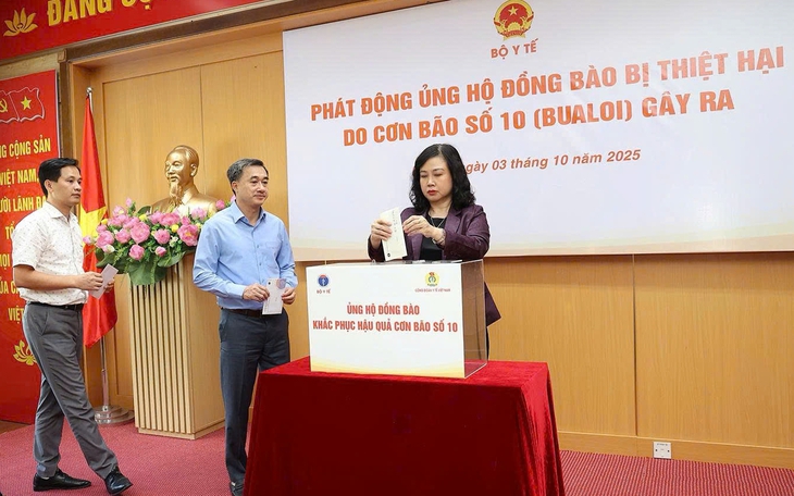 Bộ trưởng Đào Hồng Lan kêu gọi cán bộ công chức, người lao động ngành y tế ủng hộ đồng bào bị thiệt hại do bão số 10