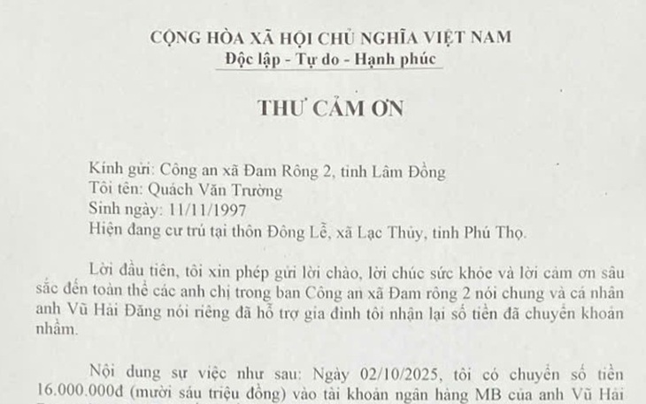 Người phụ nữ trả lại gần 181 triệu được chuyển nhầm sau 1 tháng- Ảnh 2.