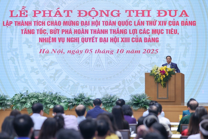 Thủ tướng phát động thi đua lập thành tích chào mừng Đại hội XIV của Đảng- Ảnh 1.