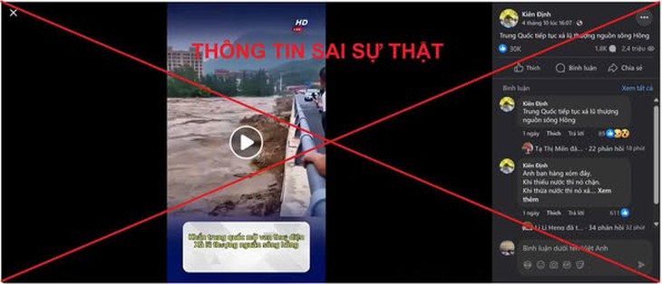 'Trung Quốc xả lũ' là thông tin sai sự thật- Ảnh 1.