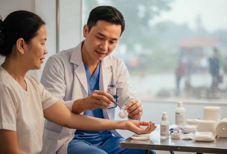 Viêm mô tế bào: bệnh da nguy hiểm ở những vùng ngập lụt- Ảnh 2. Viêm mô tế bào: bệnh da nguy hiểm ở những vùng ngập lụt- Ảnh 2.