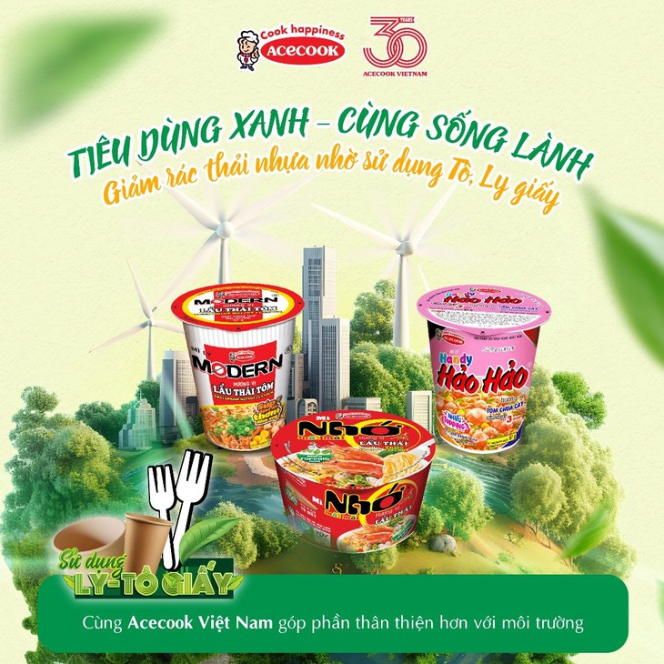 Acecook Việt Nam: ba thập kỷ bền bỉ phát triển bền vững chung tay vì một hành tinh xanh- Ảnh 2. Acecook Việt Nam: ba thập kỷ bền bỉ phát triển bền vững chung tay vì một hành tinh xanh- Ảnh 2.