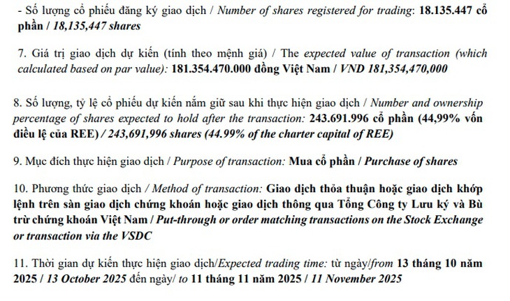 Chuyển động 'nóng' tại REE, Platium Victory PTE,Ltd tăng cổ phần- Ảnh 2.