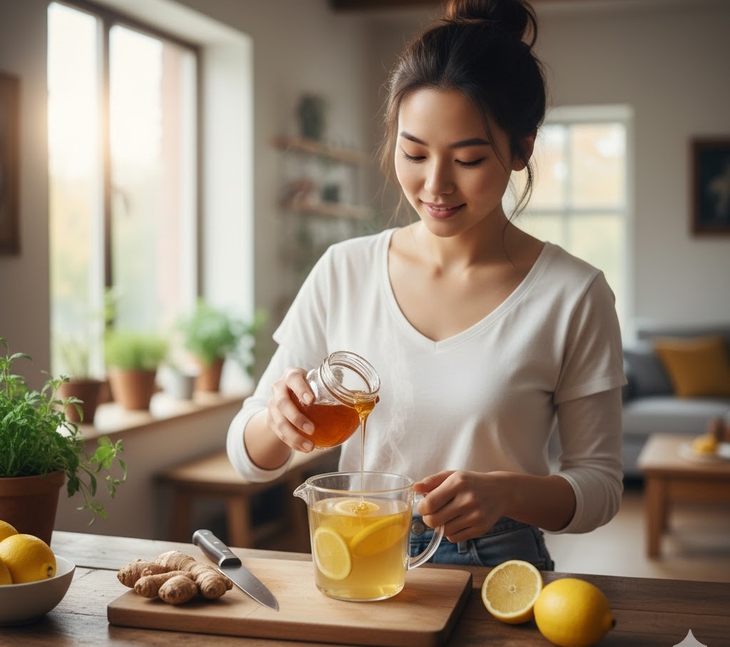 Uống mật ong chanh gừng vào buổi sáng hay buổi tối có lợi hơn?- Ảnh 1.