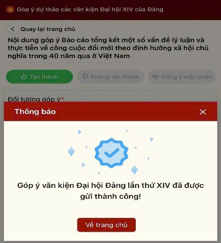 Hướng dẫn góp ý các dự thảo văn kiện trình Đại hội XIV của Đảng trên ứng dụng VNeID- Ảnh 5. Hướng dẫn góp ý các dự thảo văn kiện trình Đại hội XIV của Đảng trên ứng dụng VNeID- Ảnh 5.